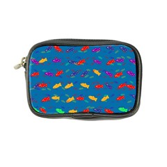 Fish Blue Background Pattern Texture Coin Purse by Nexatart