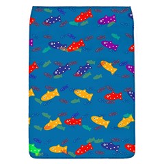 Fish Blue Background Pattern Texture Flap Covers (l)  by Nexatart