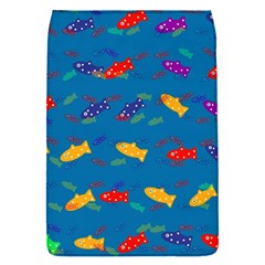 Fish Blue Background Pattern Texture Flap Covers (s)  by Nexatart