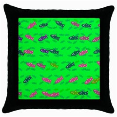 Fish Aquarium Underwater World Throw Pillow Case (black) by Nexatart