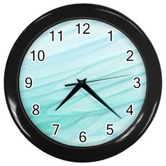 Texture Seawall Ink Wall Painting Wall Clocks (black) by Nexatart