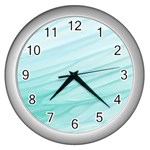 Texture Seawall Ink Wall Painting Wall Clocks (Silver)  Front