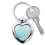 Texture Seawall Ink Wall Painting Key Chains (Heart)  Front