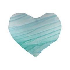 Texture Seawall Ink Wall Painting Standard 16  Premium Flano Heart Shape Cushions by Nexatart