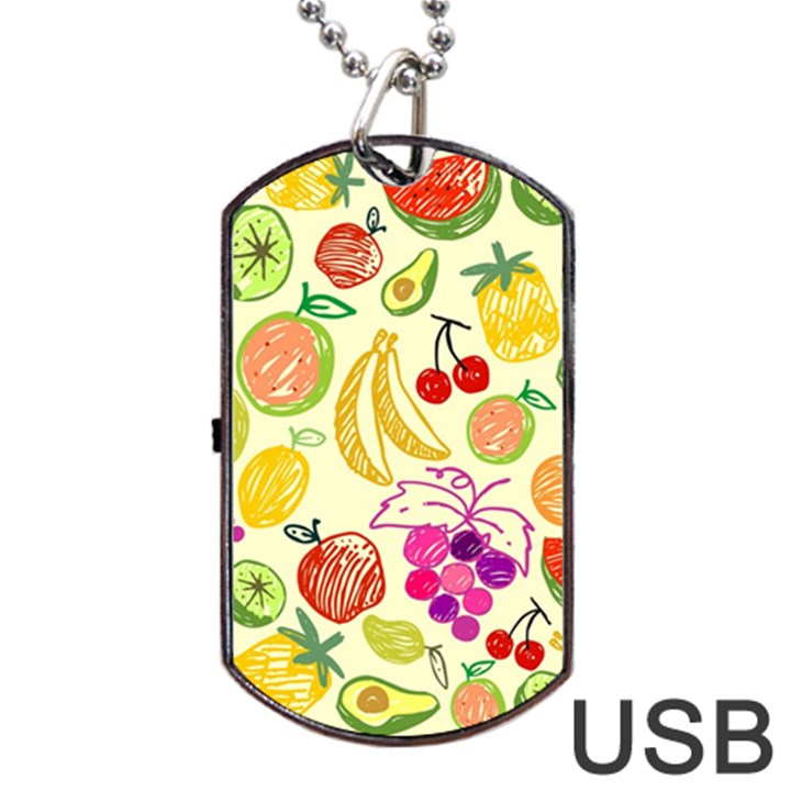 Seamless Pattern Desktop Decoration Dog Tag USB Flash (One Side)