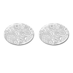 Ornament Vector Retro Cufflinks (oval) by Nexatart