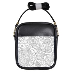 Ornament Vector Retro Girls Sling Bags