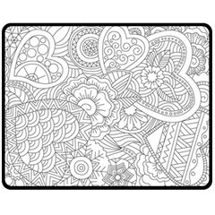 Ornament Vector Retro Double Sided Fleece Blanket (medium)  by Nexatart