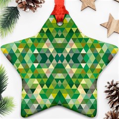 Forest Abstract Geometry Background Star Ornament (two Sides) by Nexatart