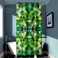 Forest Abstract Geometry Background Shower Curtain 36  X 72  (stall)  by Nexatart