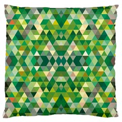 Forest Abstract Geometry Background Large Cushion Case (two Sides) by Nexatart