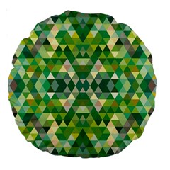 Forest Abstract Geometry Background Large 18  Premium Round Cushions by Nexatart