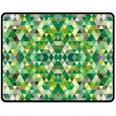 Forest Abstract Geometry Background Double Sided Fleece Blanket (medium)  by Nexatart