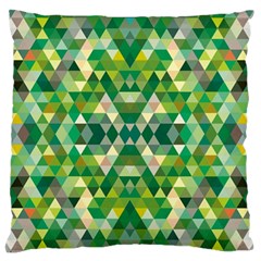 Forest Abstract Geometry Background Large Flano Cushion Case (two Sides) by Nexatart