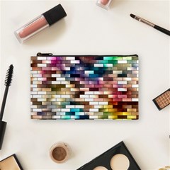 Background Wall Art Abstract Cosmetic Bag (small)  by Nexatart