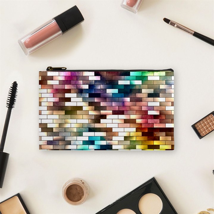 Background Wall Art Abstract Cosmetic Bag (Small) 