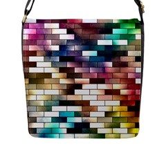 Background Wall Art Abstract Flap Messenger Bag (l)  by Nexatart