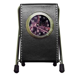 Texture Abstract Background City Pen Holder Desk Clocks by Nexatart