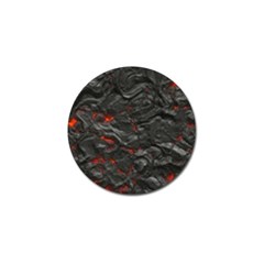 Rock Volcanic Hot Lava Burn Boil Golf Ball Marker by Nexatart