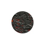 Rock Volcanic Hot Lava Burn Boil Golf Ball Marker Front