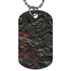 Rock Volcanic Hot Lava Burn Boil Dog Tag (two Sides) by Nexatart