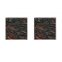 Rock Volcanic Hot Lava Burn Boil Cufflinks (square) by Nexatart