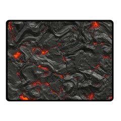 Rock Volcanic Hot Lava Burn Boil Fleece Blanket (small) by Nexatart