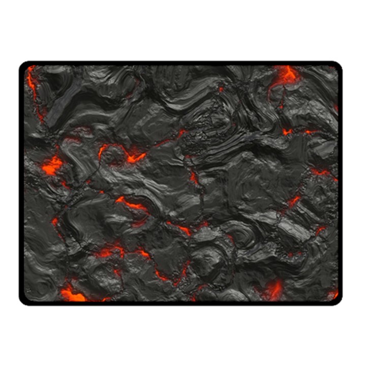 Rock Volcanic Hot Lava Burn Boil Fleece Blanket (Small)