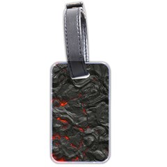 Rock Volcanic Hot Lava Burn Boil Luggage Tags (two Sides) by Nexatart