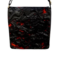 Rock Volcanic Hot Lava Burn Boil Flap Messenger Bag (l)  by Nexatart