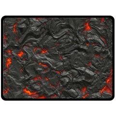 Rock Volcanic Hot Lava Burn Boil Double Sided Fleece Blanket (large)  by Nexatart