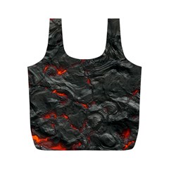 Rock Volcanic Hot Lava Burn Boil Full Print Recycle Bags (m)  by Nexatart