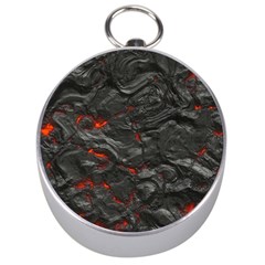 Rock Volcanic Hot Lava Burn Boil Silver Compasses by Nexatart