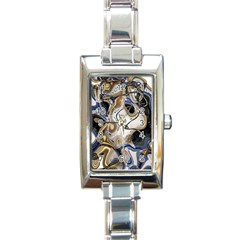 Time Abstract Dali Symbol Warp Rectangle Italian Charm Watch by Nexatart