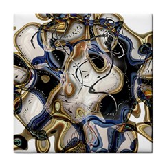 Time Abstract Dali Symbol Warp Tile Coasters by Nexatart