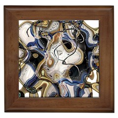 Time Abstract Dali Symbol Warp Framed Tiles by Nexatart