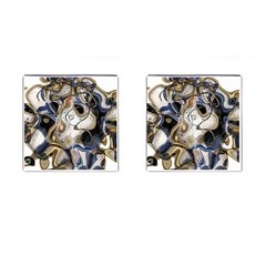 Time Abstract Dali Symbol Warp Cufflinks (square) by Nexatart