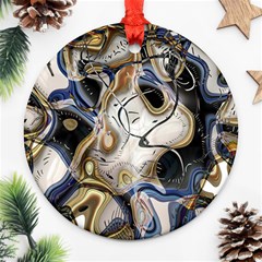 Time Abstract Dali Symbol Warp Round Ornament (two Sides) by Nexatart