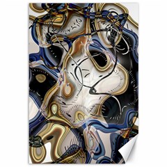 Time Abstract Dali Symbol Warp Canvas 12  X 18   by Nexatart