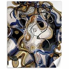 Time Abstract Dali Symbol Warp Canvas 16  X 20   by Nexatart