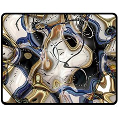 Time Abstract Dali Symbol Warp Fleece Blanket (medium)  by Nexatart