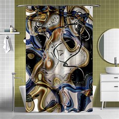 Time Abstract Dali Symbol Warp Shower Curtain 48  X 72  (small)  by Nexatart