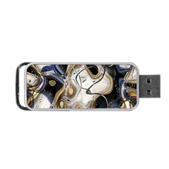 Time Abstract Dali Symbol Warp Portable Usb Flash (one Side) by Nexatart