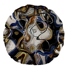 Time Abstract Dali Symbol Warp Large 18  Premium Round Cushions by Nexatart