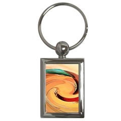 Spiral Abstract Colorful Edited Key Chains (rectangle)  by Nexatart