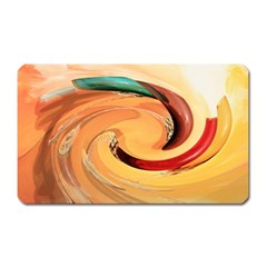 Spiral Abstract Colorful Edited Magnet (rectangular) by Nexatart