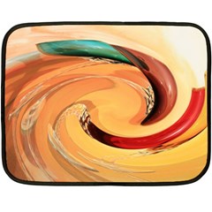 Spiral Abstract Colorful Edited Double Sided Fleece Blanket (mini)  by Nexatart