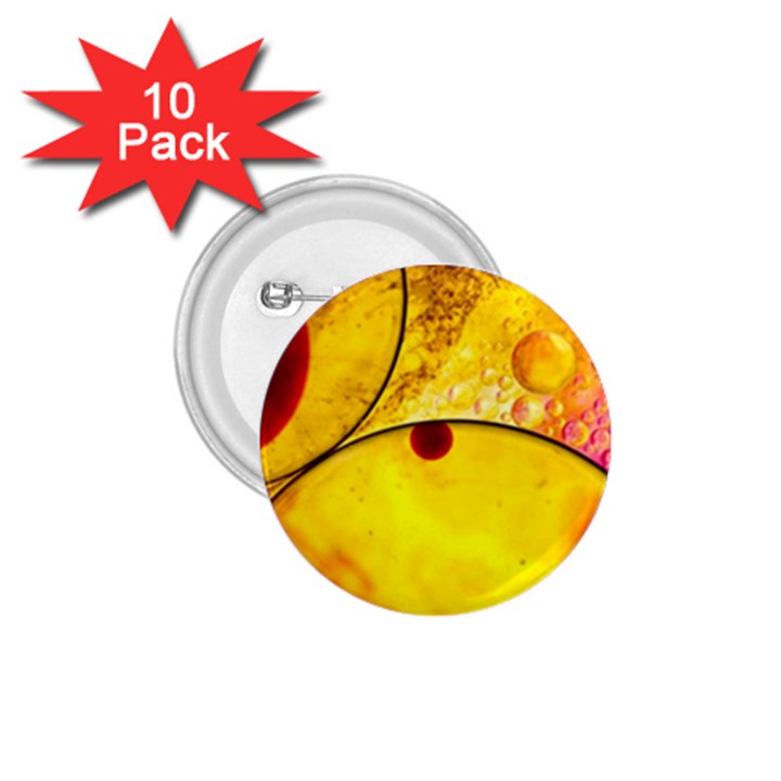 Abstract Water Oil Macro 1.75  Buttons (10 pack)