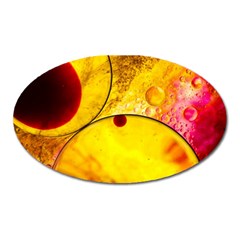 Abstract Water Oil Macro Oval Magnet by Nexatart