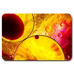 Abstract Water Oil Macro Large Doormat  by Nexatart